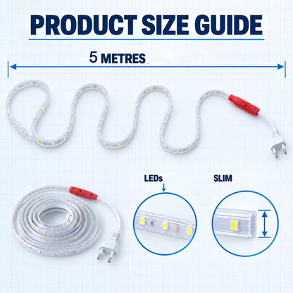 Rope light size guide