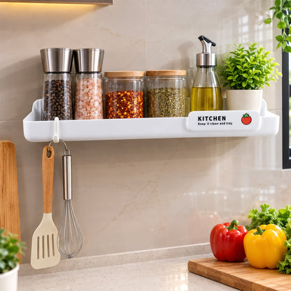 Drain rack mounted on a kitchen wall