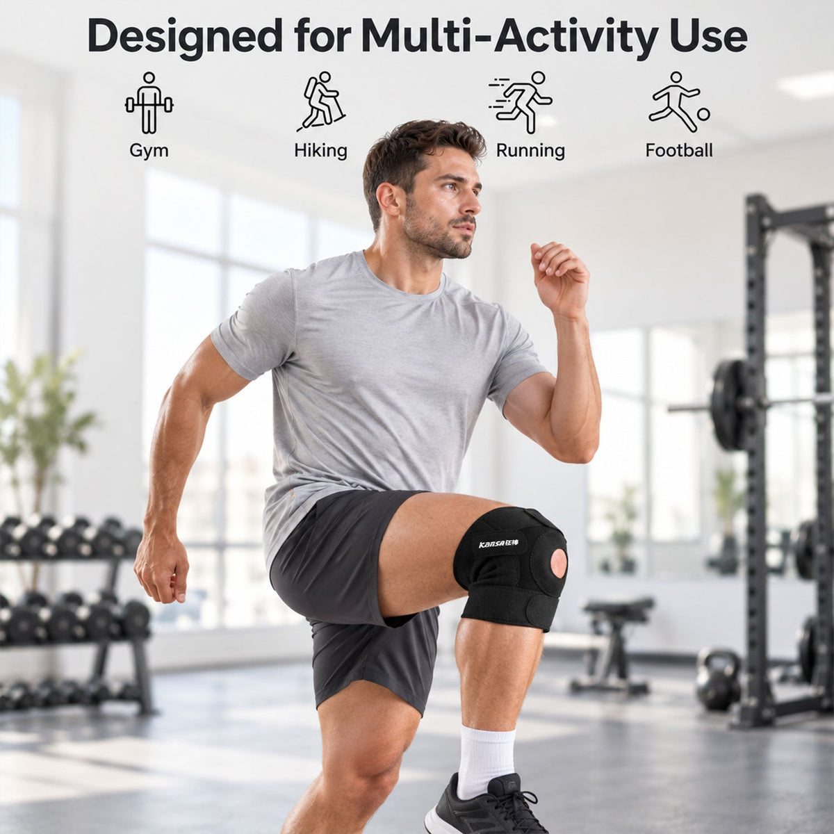 Knee support feature view