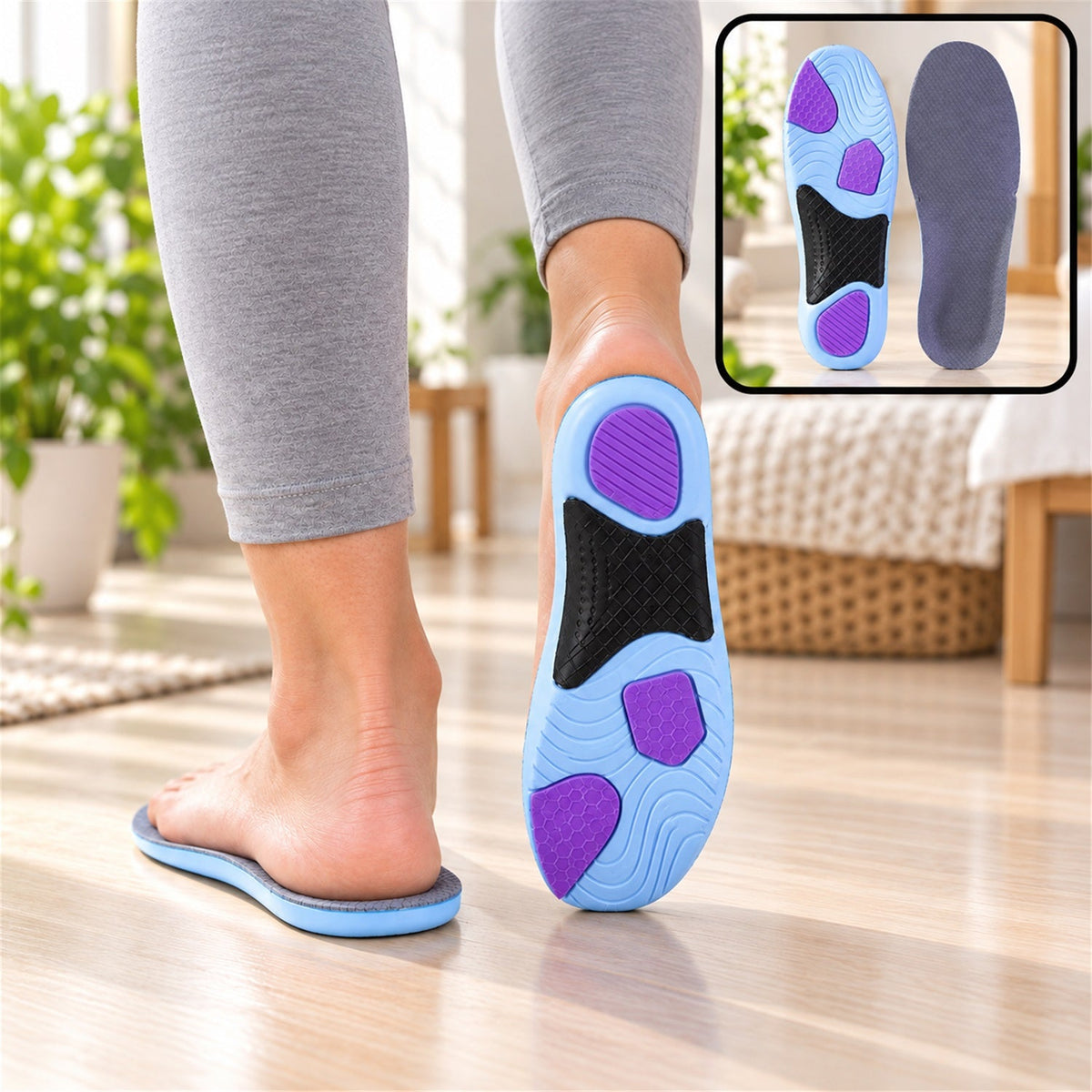 Cushioned arch support shoe insoles 41-42