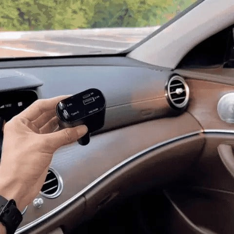 4 in 1 Super Fast  120W  Car Phone Charger | 180° Adjustable Type C & iPhone Car Adapter |Retractable Cable and 2 USB Ports