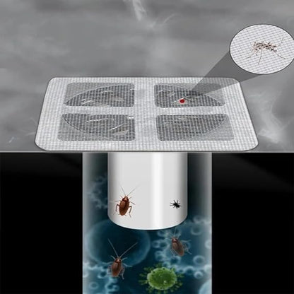 Shower Drain Hair Catcher Mesh Stickers Pack of 15