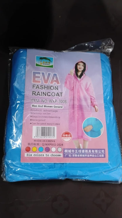 Adult Portable Rain Coat, Men & Women Outdoor Traveling Eva Material Raincoat