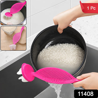 Long Handle Kitchen Strainer Spoon for Rice & Vegetable Prep