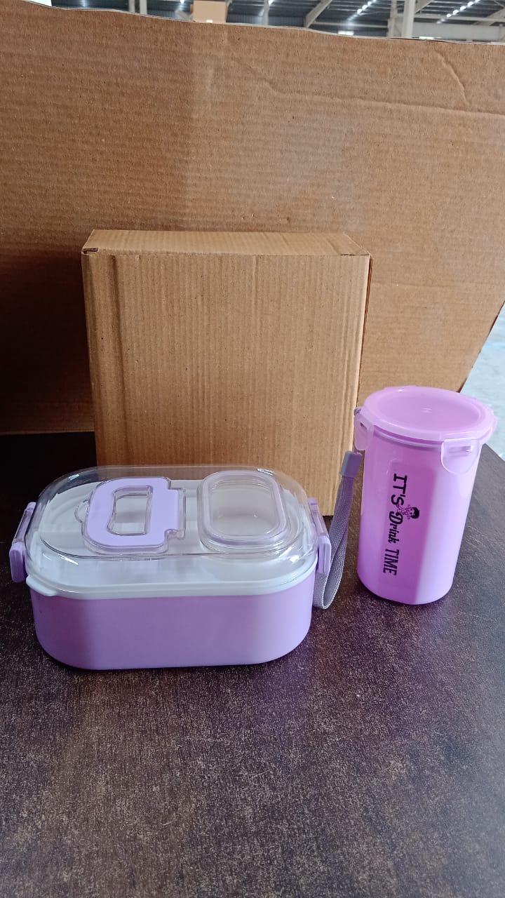 Multi-Functional 1 Set Leakproof Lunch Box with Cutlery & Tumbler