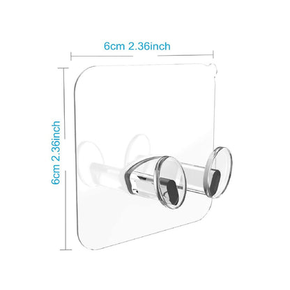 Transparent Multi-Function Wall Storage Hooks 8 pcs