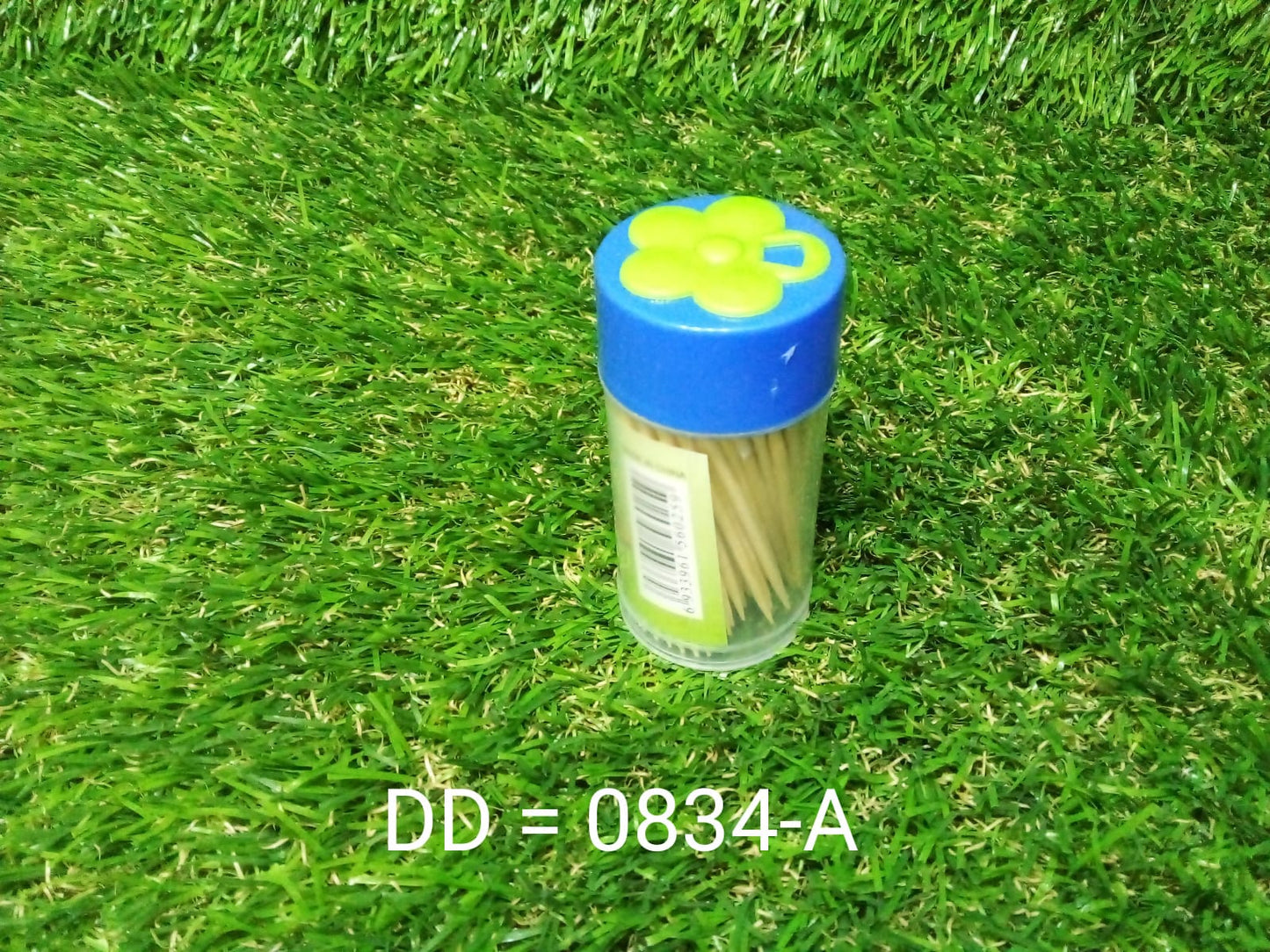 0834A Wood Double Sided Toothpicks with Clear Plastic Storage Box 
