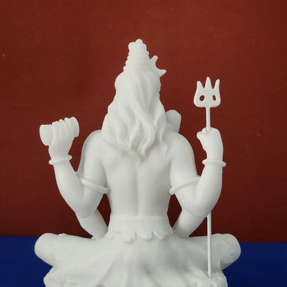 Sovely Mahadev Marble Murti Mahadev Statue Shiva Murti Marble Handmade Mahadev Shivaji Idol for Puja Home Décor Showpiece for Table Décor Office Temple Shop 8 INCHES, Weight 1.5 KG