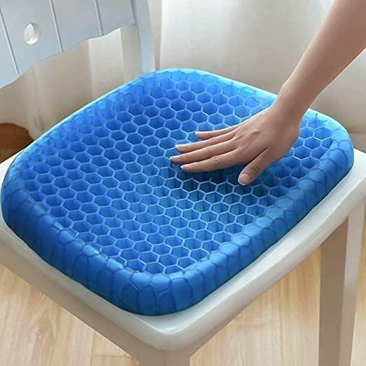 SOVELY Gel Orthopedic Seat Cushion with Flex-Grip Honeycomb Design for Lumbar Support, Tailbone Comfort, Air Circulation, Office Chair, Wheelchair Egg Seater Silicone Gel Cushion for Car