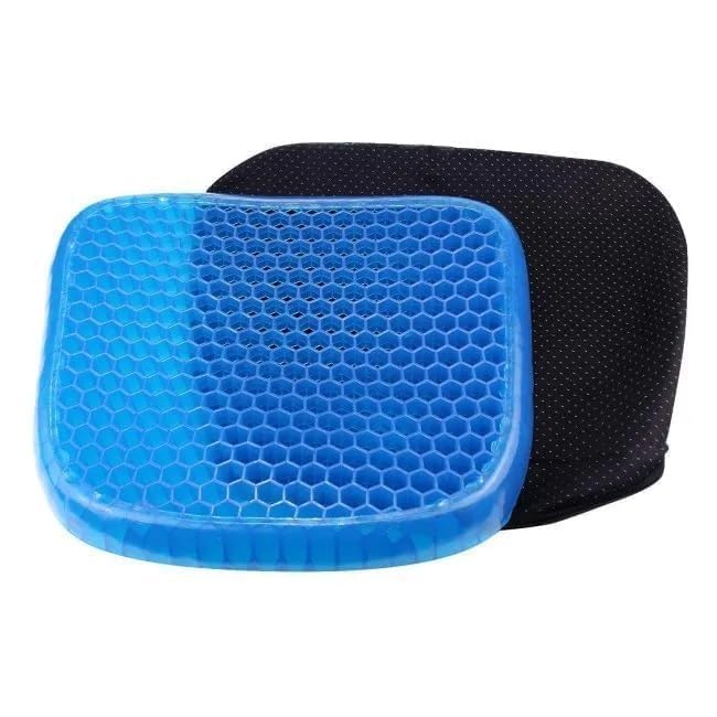 SOVELY Gel Orthopedic Seat Cushion with Flex-Grip Honeycomb Design for Lumbar Support, Tailbone Comfort, Air Circulation, Office Chair, Wheelchair Egg Seater Silicone Gel Cushion for Car