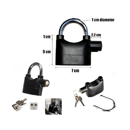 Heavy Duty Waterproof Anti-Theft Siren Alarm Padlock