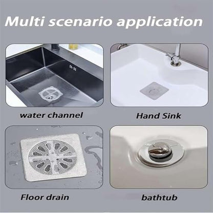 Shower Drain Hair Catcher Mesh Stickers Pack of 15