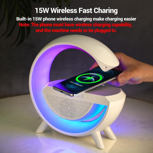 Wireless Charging Atmosphere G Lamp with Bluetooth Speaker