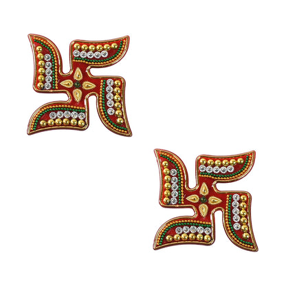 Decorative Swastik Sticker (2Pc Set)