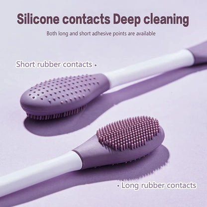 Double-headed Silicone Face Mask Applicator Brush For Face Cleansing And Applying Mask Salon Special Facial Brush Tool (Pack Of 2)