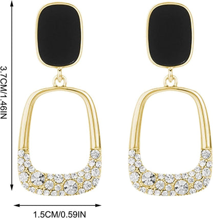 Combo Korean Triinkkets Geometric Pendant Earrings Korean Women's Zircon Opal Earring Pearly Tales Stud Earrings, Multi Design Earrings Combo Earrings for Women, 7 Pairs