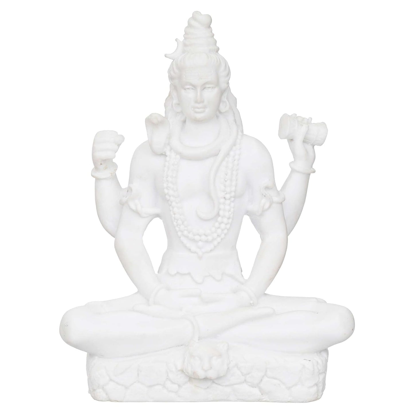 Sovely Shiv Ji Marble Murti for Pooja, Car Dashboard Shiva Idol Bholenath Statue Mahakal Adiyogi Statue Shivaji Idol for Puja Home Showpiece for Table Décor Office Temple Shop Mandir