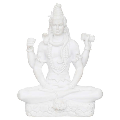 Sovely Shiv Ji Marble Murti for Pooja, Car Dashboard Shiva Idol Bholenath Statue Mahakal Adiyogi Statue Shivaji Idol for Puja Home Showpiece for Table Décor Office Temple Shop Mandir