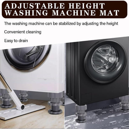 SOVELY Washing Machine Vibration Pads - Adjustable Dryer Shock & Noise Cancelling Pads, Anti Vibration Pads for Washing Machine Support, Height Adjustment Feet for Refrigerators - 4 Pcs Set