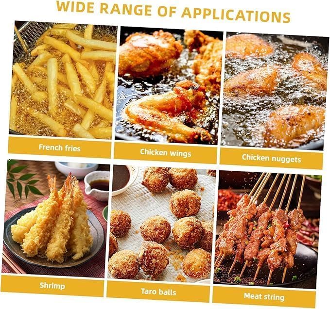 Small Deep Frying Pot with Strainer Basket - 1200ml Stainless Steel Pan with Handle Ideal for Frying French Fries, Chicken Wings, Shrimp, Fish, Boiling Butter, and Pasta