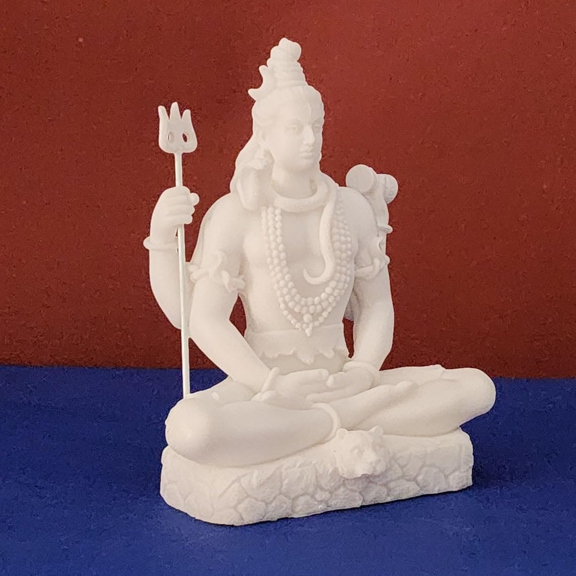 Sovely Mahadev Marble Murti Mahadev Statue Shiva Murti Marble Handmade Mahadev Shivaji Idol for Puja Home Décor Showpiece for Table Décor Office Temple Shop 8 INCHES, Weight 1.5 KG