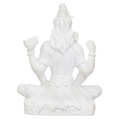 Sovely Shiv Ji Marble Murti for Pooja, Car Dashboard Shiva Idol Bholenath Statue Mahakal Adiyogi Statue Shivaji Idol for Puja Home Showpiece for Table Décor Office Temple Shop Mandir