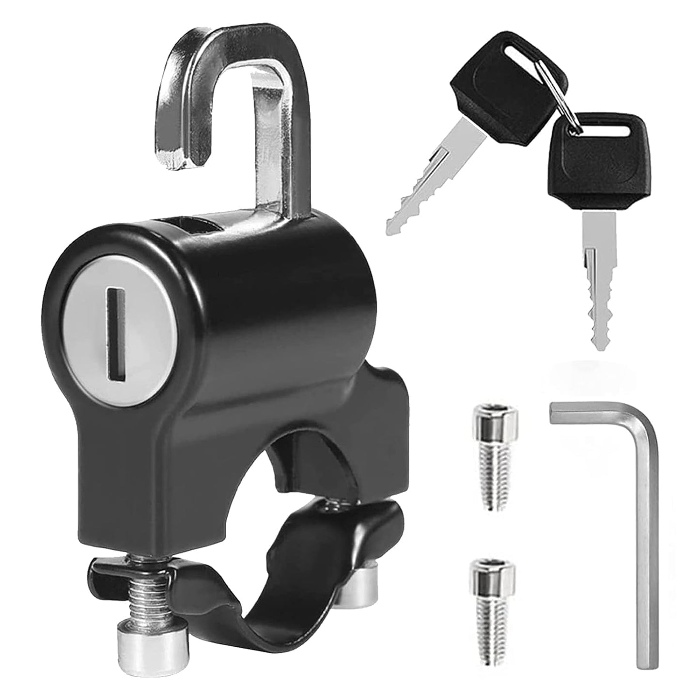 Sovely Helmet Lock Motorbike Helmet Lock Helmet Locks for Bikes Electric Scooter Helmet Lock Accessories for Handlebar Tubing Bicycle Helmet Lock Theft Protection Lock 22-28mm Anti Theft Lock