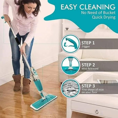 CLEANING 360 DEGREE HEALTHY SPRAY MOP WITH REMOVABLE WASHABLE CLEANING