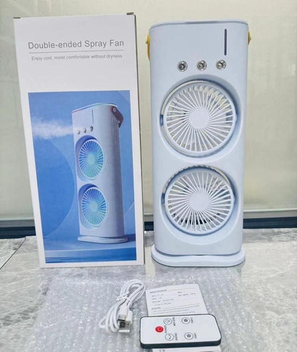 Reachable Mini Ac Cooler Fan with Mist Spray and Dual Fan
