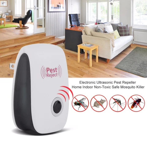 Ultrasonic Pest Repeller for Mosquito, Cockroaches, etc (Pack of 2)