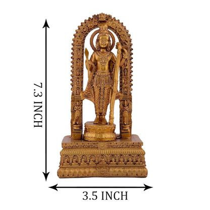 Sovely Shri Ram Lala MurtiGolden Metallic Prabhu Ram Murti Resin Shree Ram Lalla Statue Home Decor Office Gifts, Ram Tample, Ram Mandir Housewarming Decoration Items