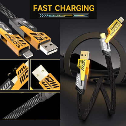 SOVELY 4 in 1 Charging Cable, 4 in 1 Fast Charging Cable, 4 in 1 Charging Data Cable, 4 in 1 Data Cable, All in One Charging Cable, 65W Charging Cable, 65W Super Fast Charging Cable