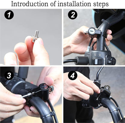 Sovely Helmet Lock Motorbike Helmet Lock Helmet Locks for Bikes Electric Scooter Helmet Lock Accessories for Handlebar Tubing Bicycle Helmet Lock Theft Protection Lock 22-28mm Anti Theft Lock