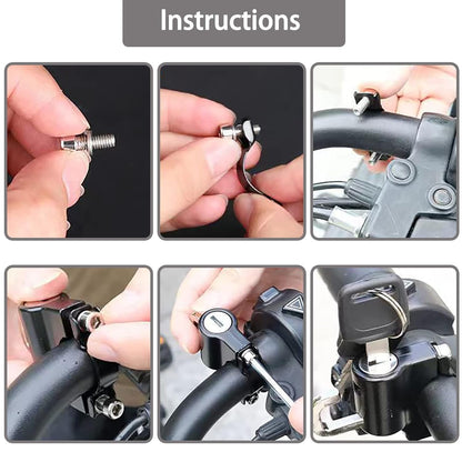 Sovely Helmet Lock Motorbike Helmet Lock Helmet Locks for Bikes Electric Scooter Helmet Lock Accessories for Handlebar Tubing Bicycle Helmet Lock Theft Protection Lock 22-28mm Anti Theft Lock