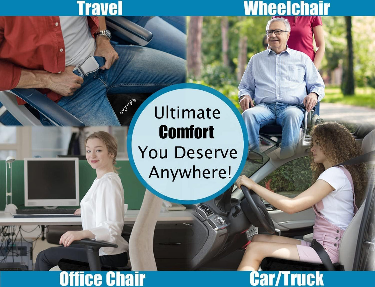 SOVELY Gel Orthopedic Seat Cushion with Flex-Grip Honeycomb Design for Lumbar Support, Tailbone Comfort, Air Circulation, Office Chair, Wheelchair Egg Seater Silicone Gel Cushion for Car