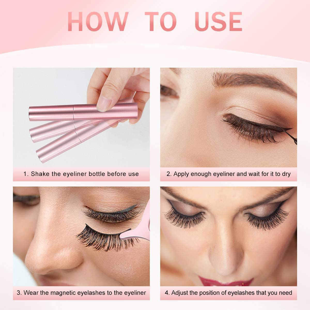 Reusable Magnetic False Eyelashes