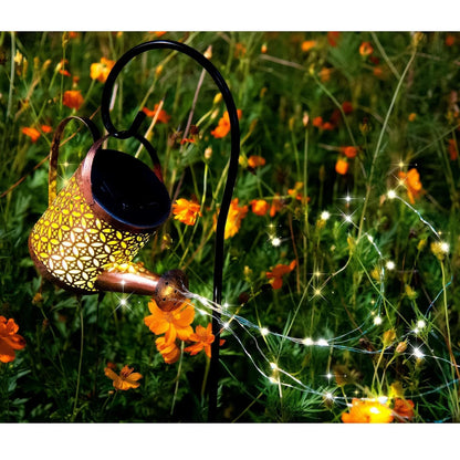 Sovely Solar Watering Can Lights|Waterproof Outdoor Stake Solar Watering Can|Solar Garden Light|Solar Kettle with Bright LED Waterproof for Decorative Garden|Hanging Lantern Garden Art Decor Metal