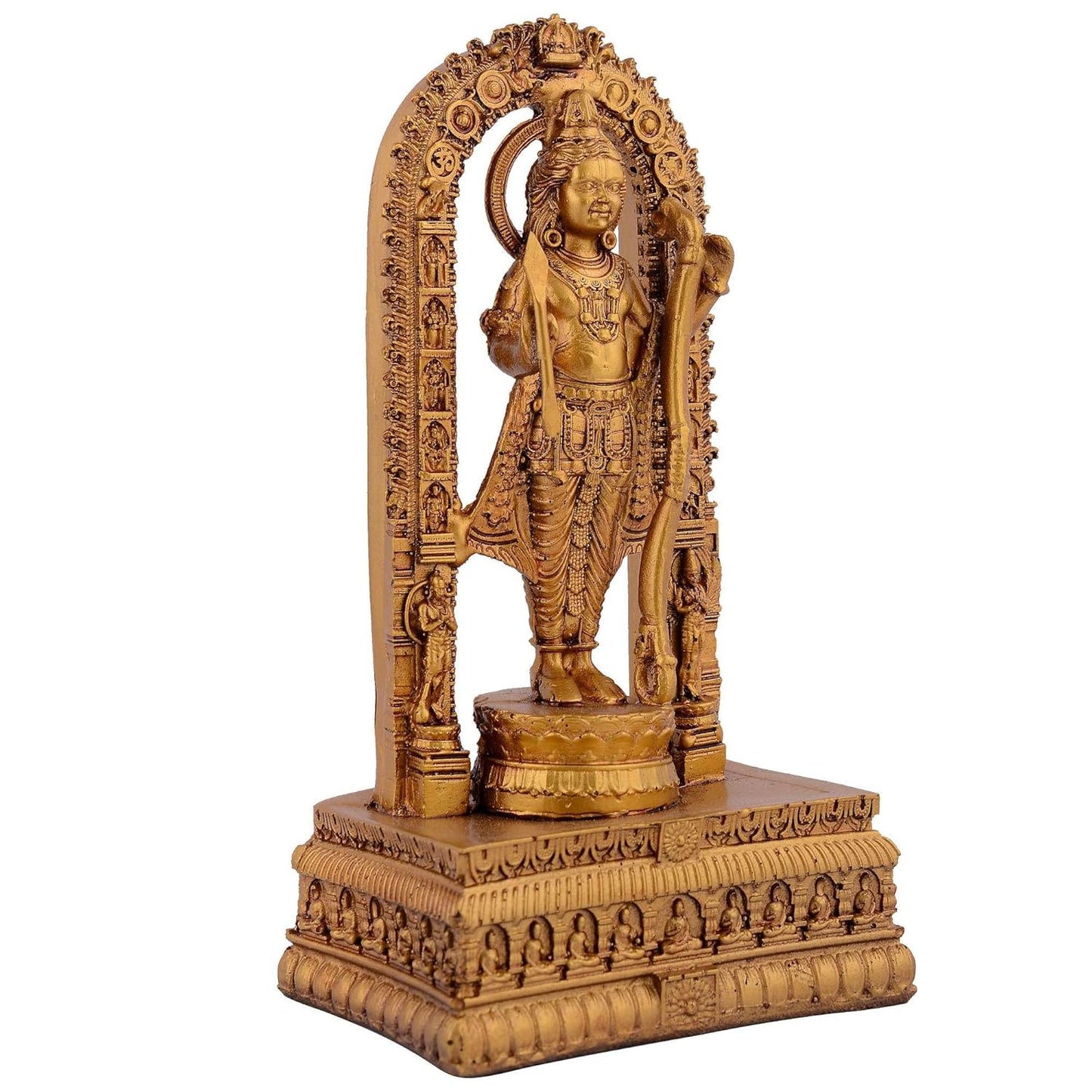 Sovely Shri Ram Lala MurtiGolden Metallic Prabhu Ram Murti Resin Shree Ram Lalla Statue Home Decor Office Gifts, Ram Tample, Ram Mandir Housewarming Decoration Items