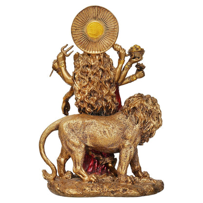 Sovely Beautiful Maa Durga Sherawali MATA Metal with Crystal Diamond Studded Durga MATA Goddess Amba Idol Showpiece for Navratri Pooja Murti, Gift