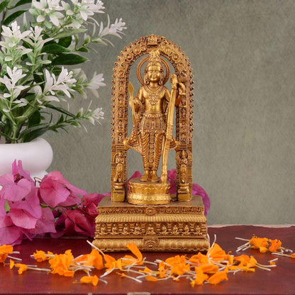 Sovely Shri Ram Lala MurtiGolden Metallic Prabhu Ram Murti Resin Shree Ram Lalla Statue Home Decor Office Gifts, Ram Tample, Ram Mandir Housewarming Decoration Items
