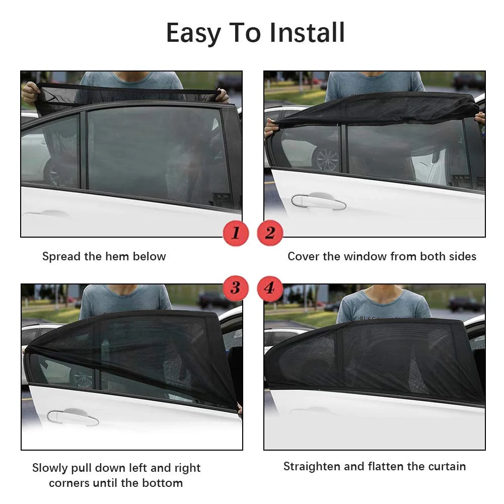 UV Protection Mesh Curtain Net Curtain(Pack of 4)