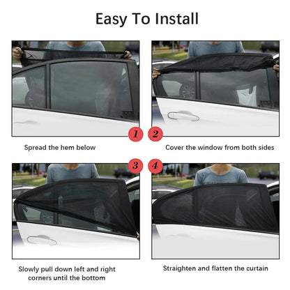 UV Protection Mesh Curtain Net Curtain(Pack of 4)
