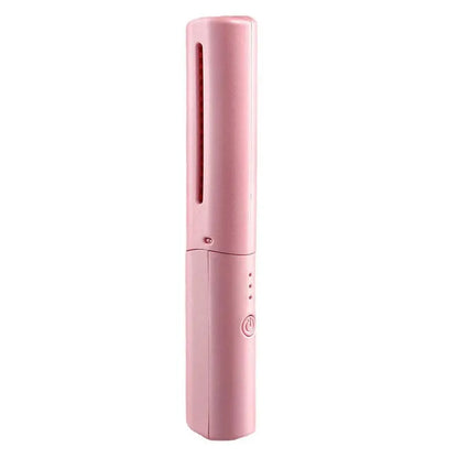 SOVELY Rechargeable Mini Hair Straightener Travel Portable USB Charging Cordless Hair Straightener Brush Three Temperature Adjustments Flat Iron Comb