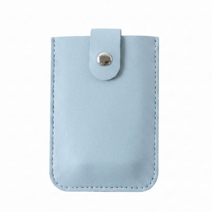 PU leather card holder wallet on white background