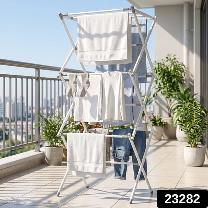 Metal Foldable Clothes Drying Rack Three Tier for Travel Use