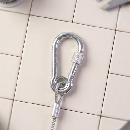Close up of the stainless steel wire rope strands