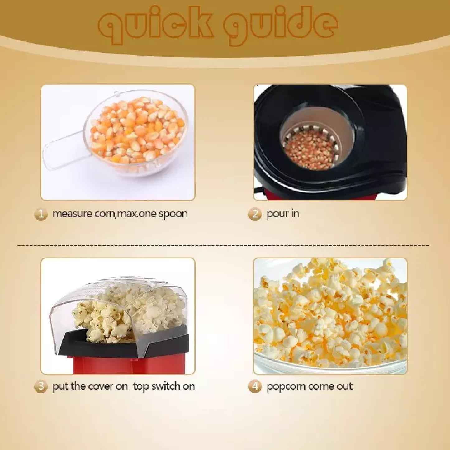 Popper Maker Machine Electric Pop Corn Snack Maker