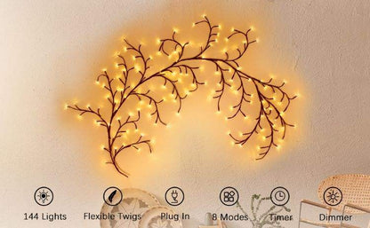 Willow Vine Lights Flexible Enchanted Fairy Lights LED Tree Branch Light Decorative Twinkle Tree Branches for Home Wall Decor