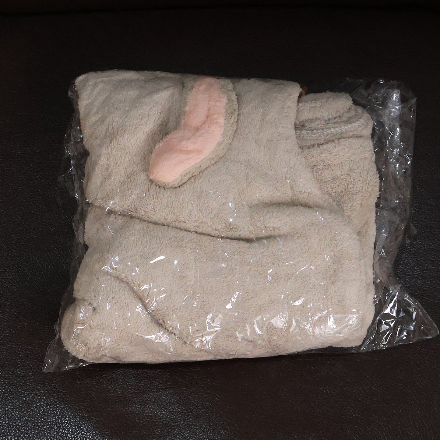 Cute Animal Ear Hooded Hair Drying Towel Wrap (1 Pc)