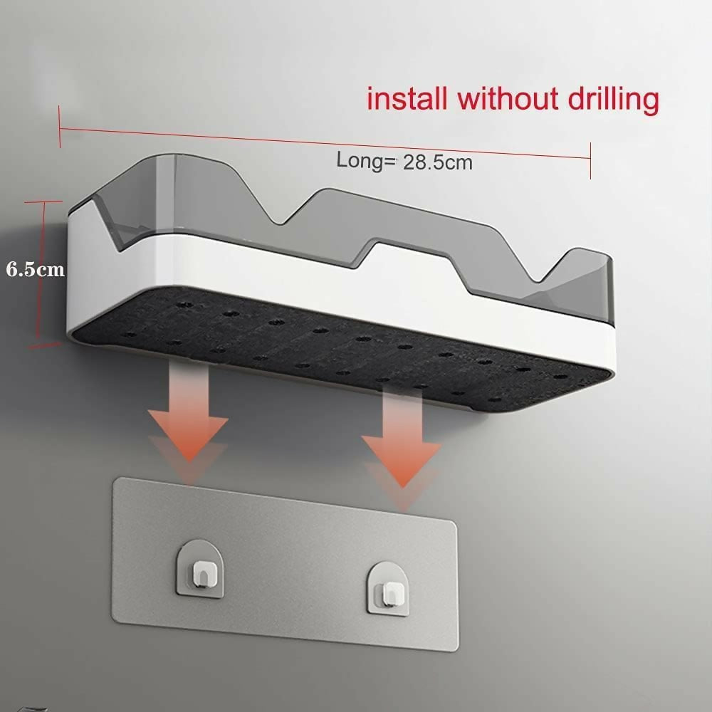 Packaging of adhesive storage rack wall mounted plastic shelf